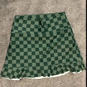 Green Check Swim Skirt